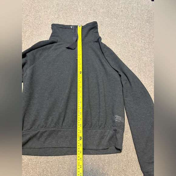 Victoria's Secret SPORT Large Cowl Neck Long Sleeve Black Pullover Hoodie - Picture 4 of 13